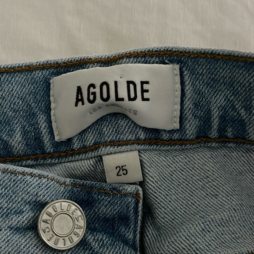 AGOLDE Riley high rise straight jeans with button fly